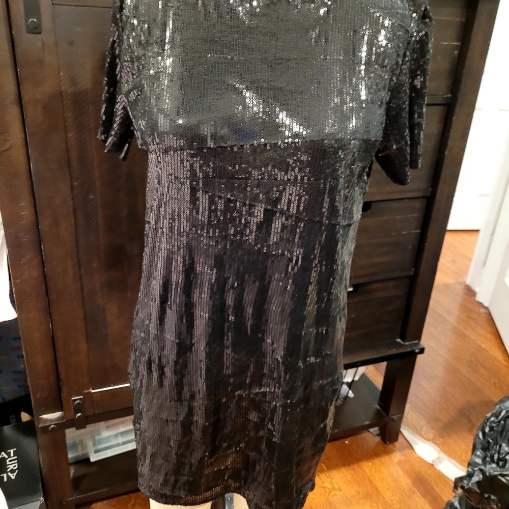 Black Sequin Dress